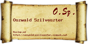 Oszwald Szilveszter névjegykártya