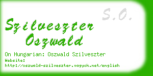 szilveszter oszwald business card